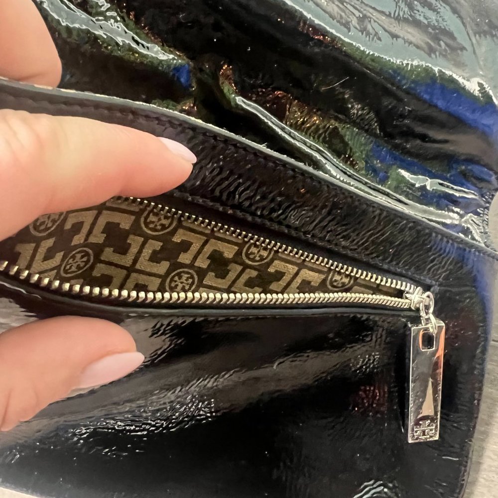 Black Patent Leather Tory Burch Clutch - Picture 3 of 13